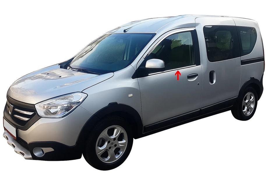 Dacia Dokker 2013–2022 Fönsterlister (2 st, rostfritt) Image