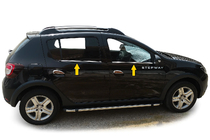 Dacia Sandero 2013–2020 Fönsterlister (rostfritt stål) foto 1