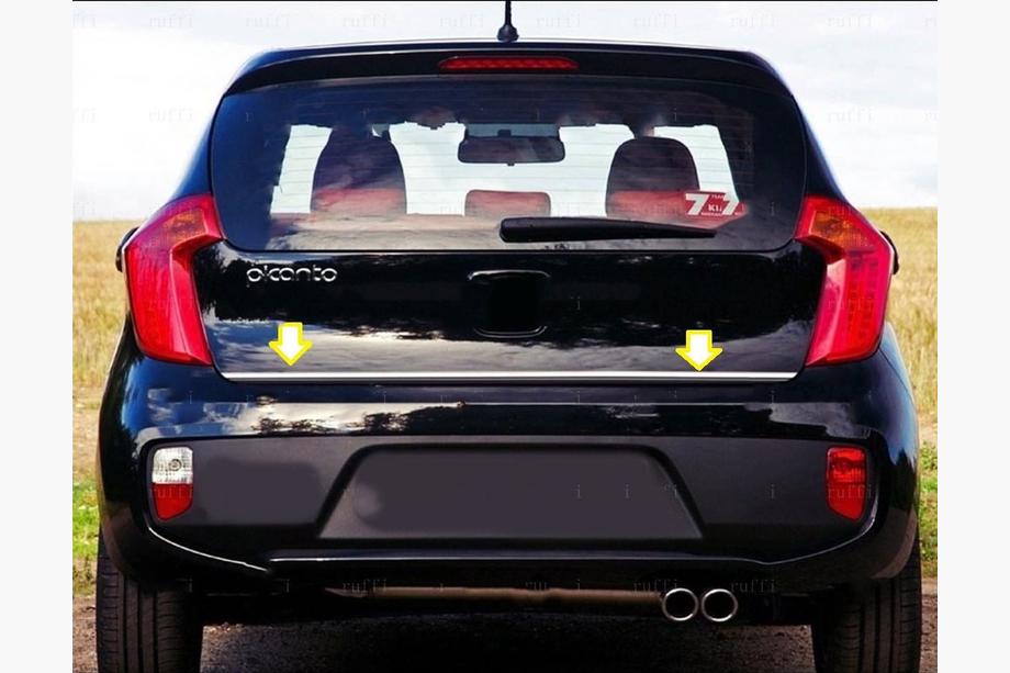 Kia Picanto 2011–2016 Kromlist till baklucka (rostfritt stål) Image