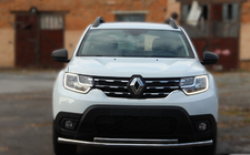 Dacia Duster 2008–2018 Främre frontbåge ST014 (rostfritt) foto 1