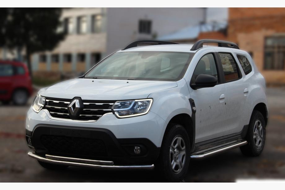 Dacia Duster 2008–2018 Främre frontbåge ST014 (rostfritt) Ø60/42 mm Foto 2