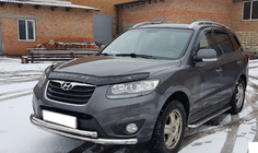 Hyundai Santa Fe 2 2006–2012 Främre frontbåge ST014 (rostfritt) foto 2