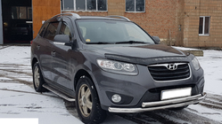 Hyundai Santa Fe 2 2006–2012 Främre frontbåge ST014 (rostfritt) foto 3