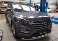 Hyundai Tucson TL 2016–2021 Främre frontbåge ST014 (rostfritt) foto 2