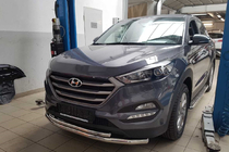 Hyundai Tucson TL 2016–2021 Främre frontbåge ST014 (rostfritt) foto 1