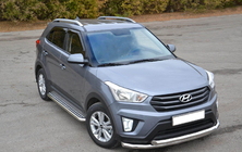 Hyundai Creta 2014–2020 Främre frontbåge ST014 (rostfritt) Ø60/60 mm foto 1