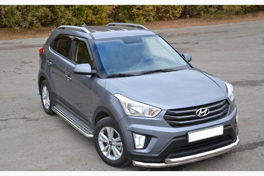 Hyundai Creta 2014–2020 Främre frontbåge ST014 (rostfritt) Ø60/60 mm Image