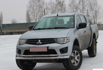 Mitsubishi L200 2006–2015 Främre frontbåge ST014 (rostfritt) Ø60/42 mm foto 2