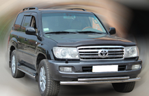 Toyota Land Cruiser 100 1998–2007 Främre frontbåge ST014 (rostfritt) foto 3