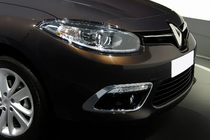 Renault Fluence 2009–2016 Dimljusramar (2013↗, 2 st, rostfritt stål) foto 1