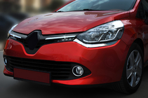 Renault Clio IV 2012–2019 OmsaLine grillister för kylargrill (2 st, rostfritt stål) Krom foto 1