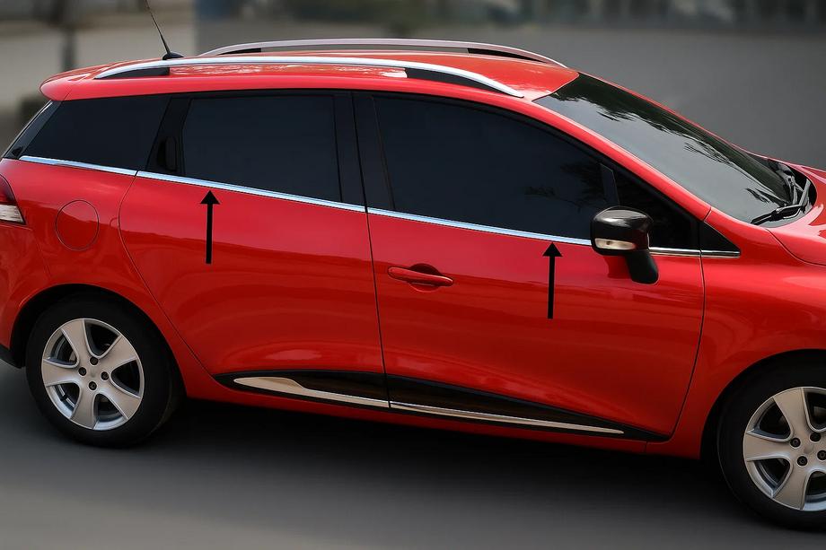 Renault Clio IV 2012–2019 Fönsterlister (Sport Tourer, 8 st, rostfritt) Image