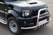 Suzuki Jimny 1998–2018 Frontbåge QT007-Exclusive (med text, rostfritt) foto 4
