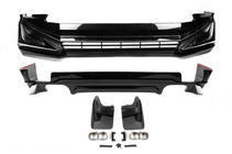 Toyota Land Cruiser Prado 150 2009–2023 Front- och bakre stötfångarspoilers Modelista V1 (2017-) Vit färg foto 3