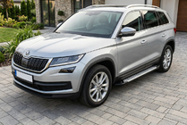 Skoda Kodiaq 2016–2023 Sidosteg Allmond Grey (2 st, aluminium) foto 1
