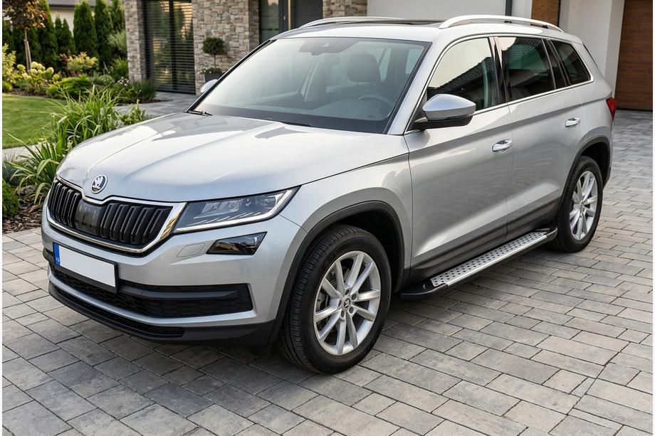 Skoda Kodiaq 2016–2023 Sidosteg Allmond Grey (2 st, aluminium) Image