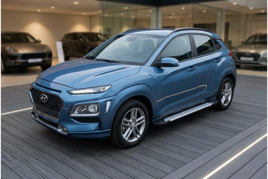 Hyundai Kona 2017–2023 Sidosteg Allmond Grey (2 st, aluminium) Image
