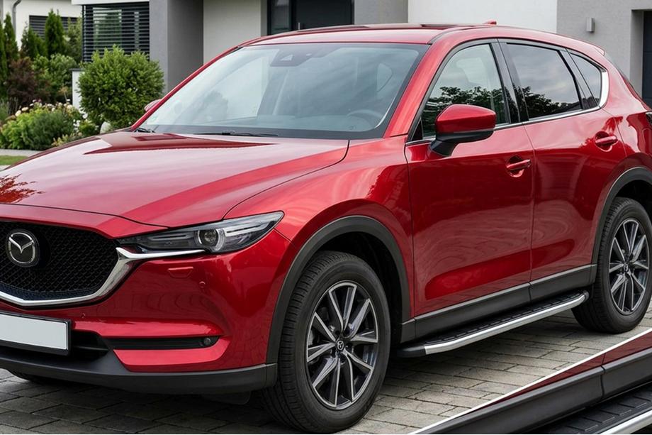 Mazda CX-5 2017–2025 Sidosteg Fullmond (2 st, aluminium) Image
