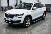 Skoda Kodiaq 2016–2023 Sidosteg Tayga Grey (2 st, aluminium) foto 1