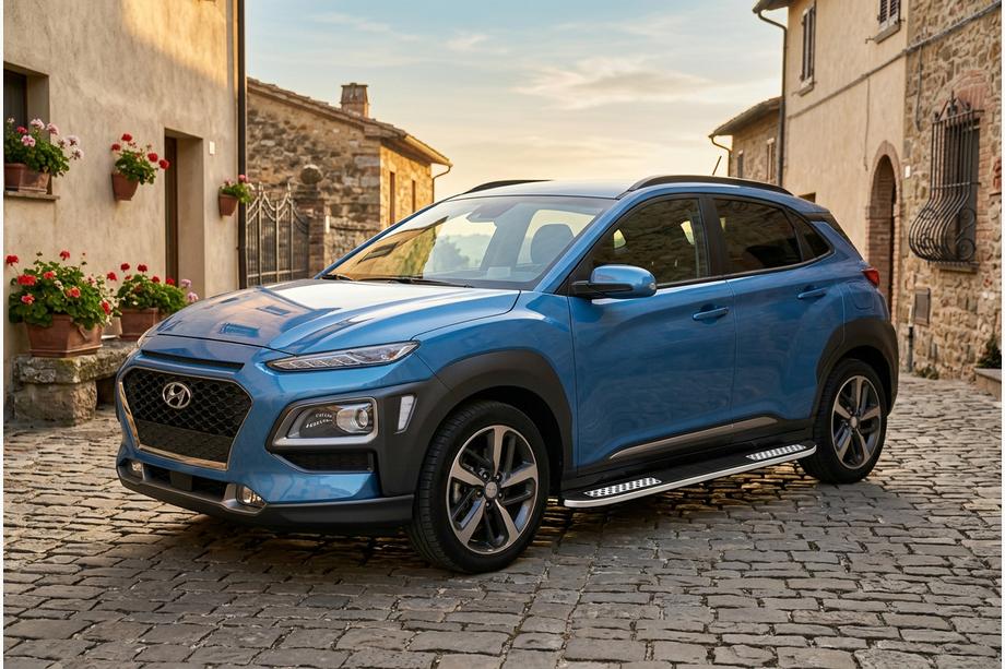 Hyundai Kona 2017–2023 Sidosteg Tayga V2 (2 st, aluminium) Image