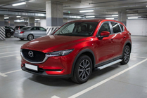 Mazda CX-5 2017–2025 Sidosteg Maya V2 (2 st, aluminium) foto 1