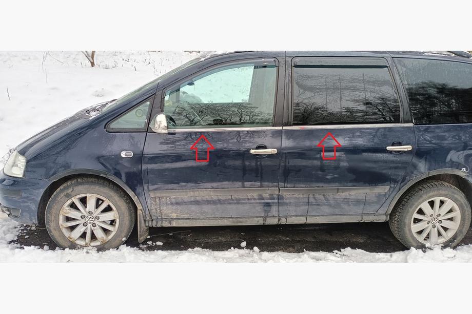 Seat Alhambra 1996–2010 Fönsterlister (4 st, rostfritt) Image