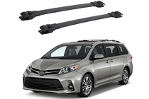 Toyota Sienna 2010–2020 Takräcke (lastbågar) svart för OEM takrails (aluminium) foto 1