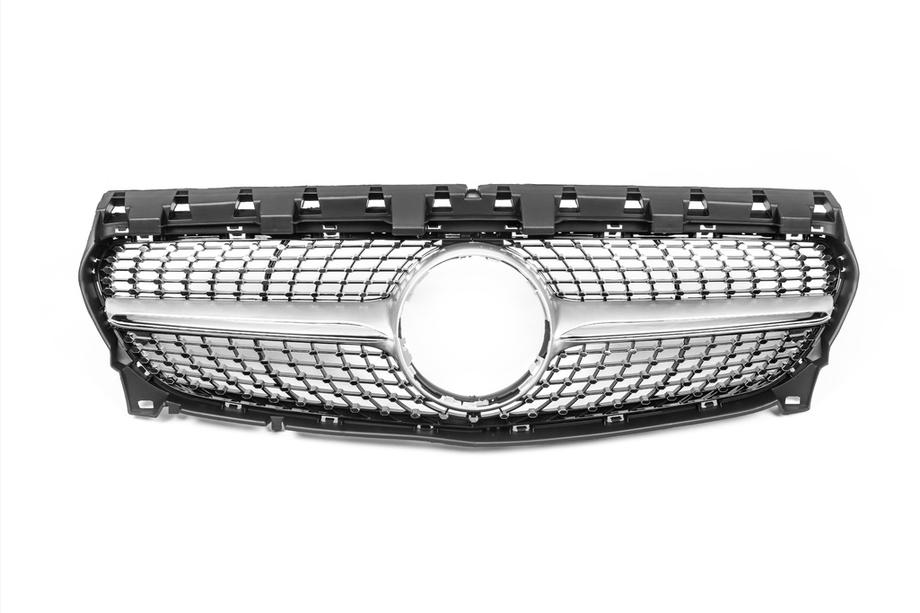Mercedes CLA C117 2013–2019 Främre grill (2017-2019, Diamond Silver) Foto 2