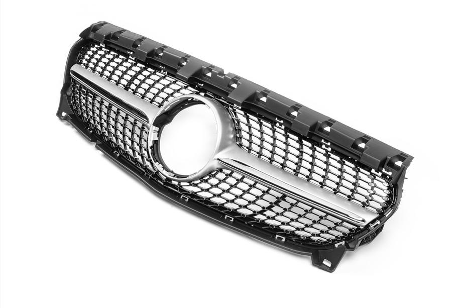 Mercedes CLA C117 2013–2019 Främre grill (2017-2019, Diamond Silver) Foto 7