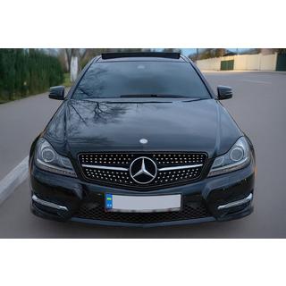 Främre kylargrill Diamond Black Mercedes C-klass W204 2007–2015 foto 1