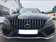 Mercedes C-class W205 2014–2021 Framgrill Panamericana GT (för Avantgarde/AMG-Line/C43 AMG) 2018+, med kamera foto 7