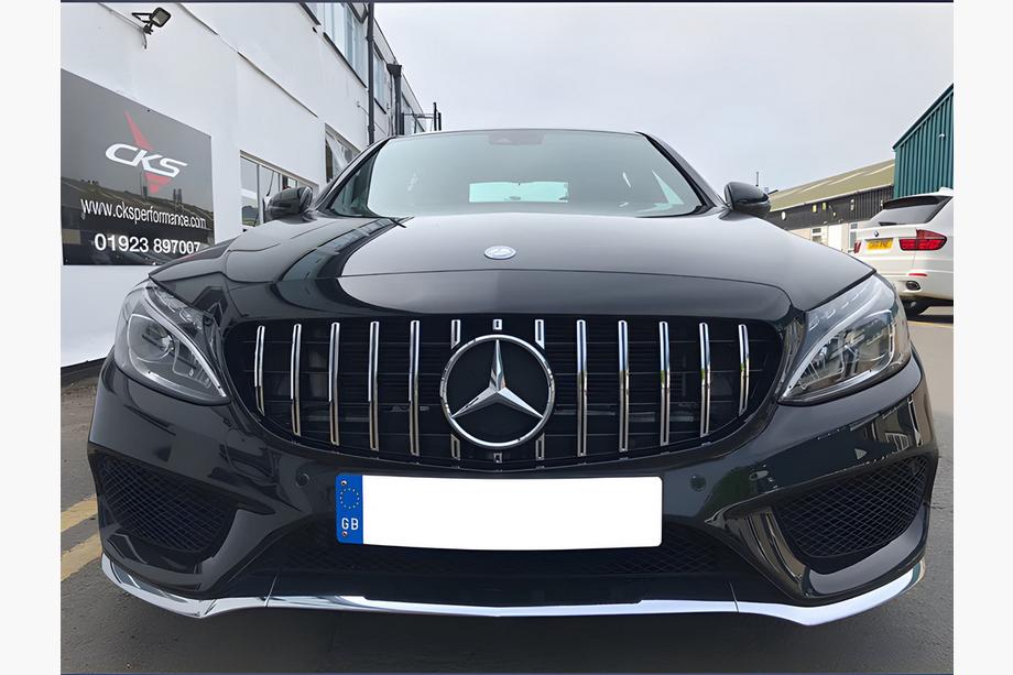 Mercedes C-class W205 2014–2021 Framgrill Panamericana GT (för Avantgarde/AMG-Line/C43 AMG) Foto 7
