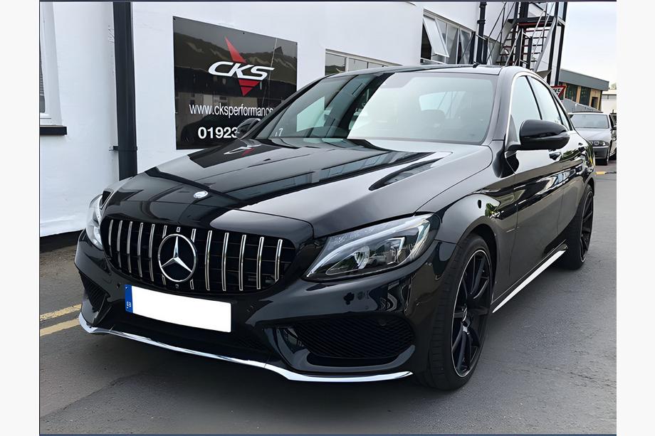 Mercedes C-class W205 2014–2021 Framgrill Panamericana GT (för Avantgarde/AMG-Line/C43 AMG) Foto 8