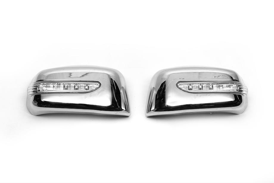 Nissan Tiida 2004–2011 Kromade backspegelskal med LED (2 st, plast) Image