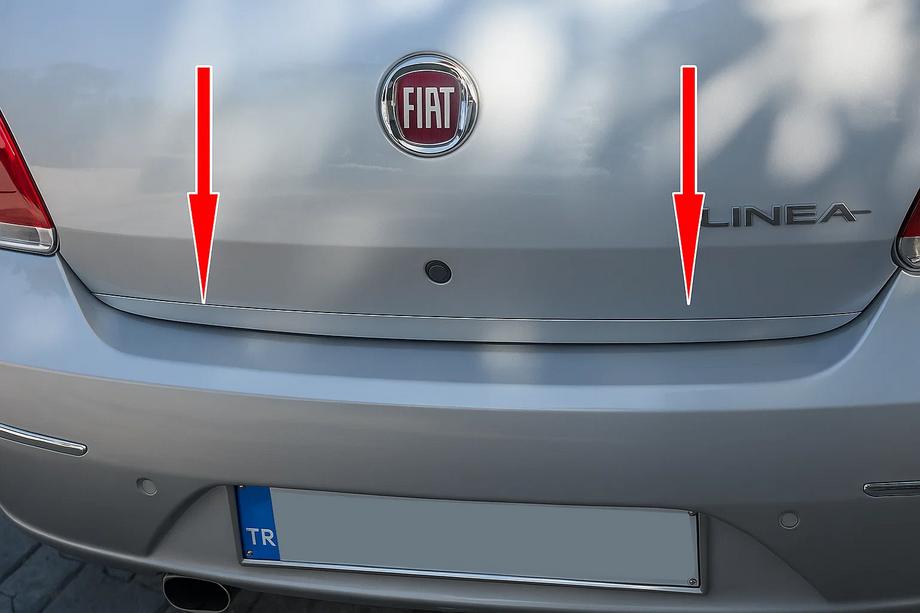 Fiat Linea 2006–2018 Kromlist till baklucka (rostfritt stål) Image