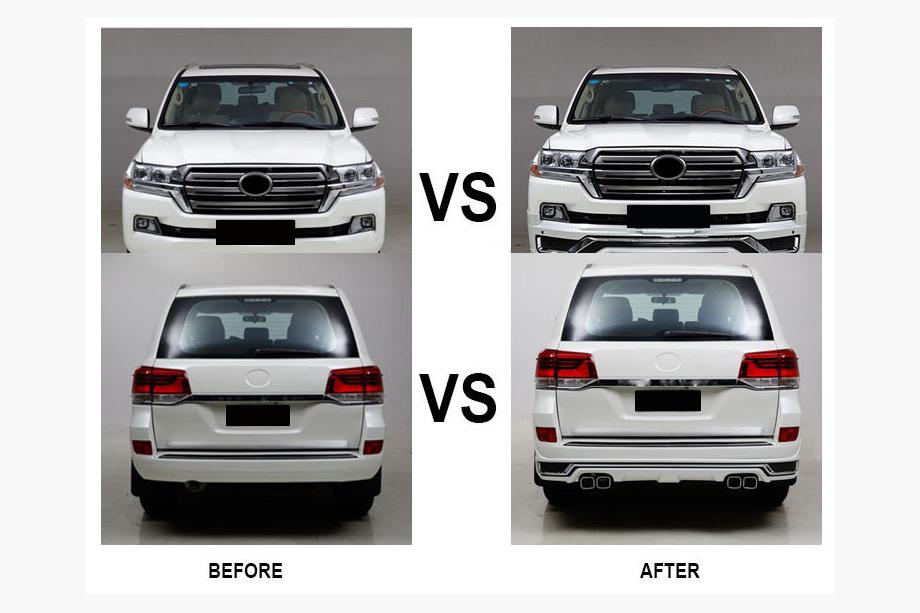 Toyota Land Cruiser 200 2007–2021 Bodykit 2016↗ (Modelista V3) Vit färg Foto 5