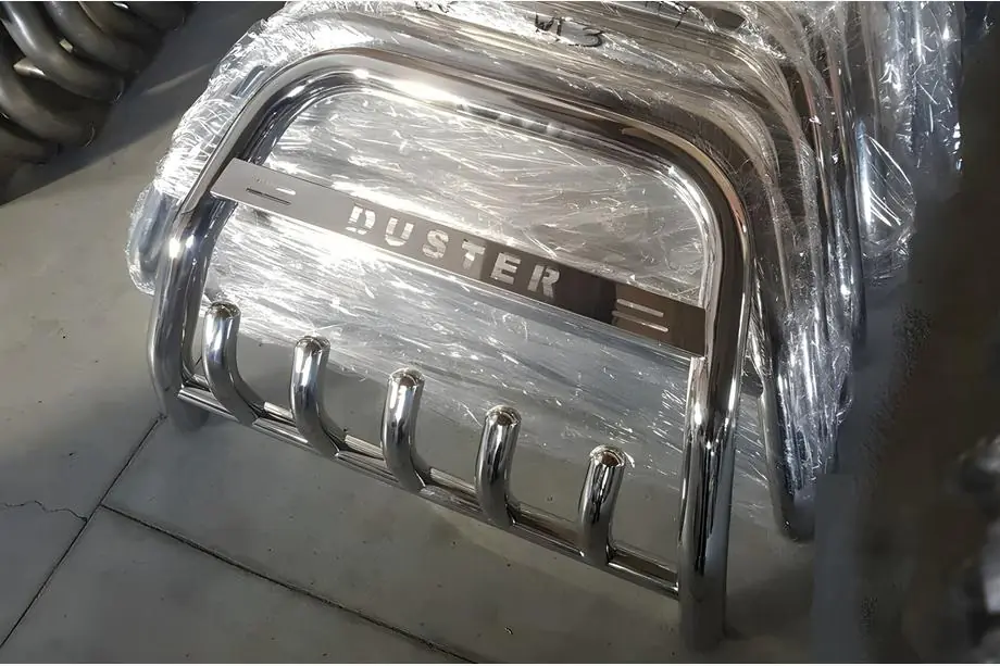 Dacia Duster 2008–2018 Frontbåge (bullbar) RNDT.09.F1-58.6 (rostfritt) Foto 2
