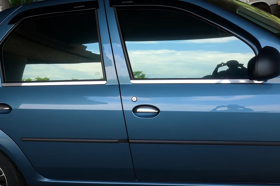 Dacia Logan I 2005–2008 Fönsterlister (4 st, rostfritt stål) Carmos - turkiskt stål Image
