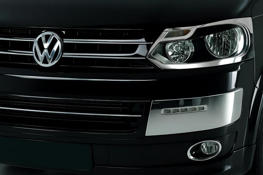 Volkswagen T5 2010–2015 Strålkastarlister (2 st, rostfritt stål) Image