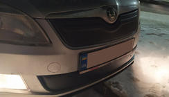 Skoda Fabia 2007–2014 Vintertäckning för grillen (2011-2014, övre) Blank foto 3
