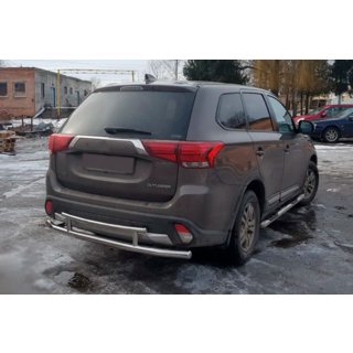 Bakre skyddsbåge AK004-2 (rostfritt) Mitsubishi Outlander 2012–2021 foto 1