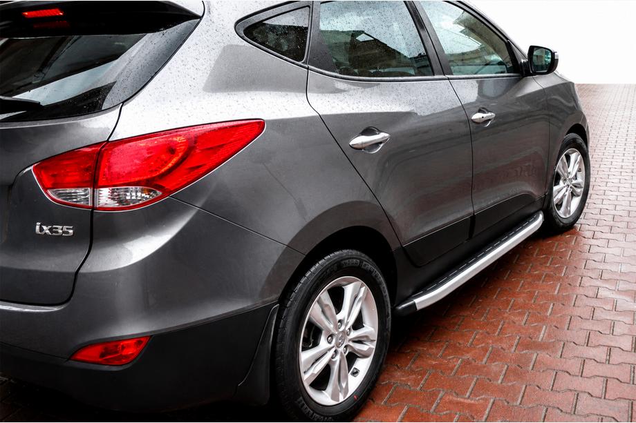 Hyundai IX-35 2010–2015 Sidosteg Fullmond (2 st, aluminium) Image