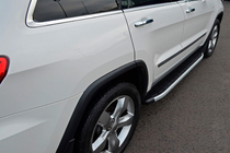 Kia Sportage 2010–2015 Sidosteg Fullmond (2 st, aluminium) foto 1