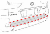 Lexus LX570/450d 2008–2022 Inlägg till bakre stötfångare med krom (2016+) foto 4
