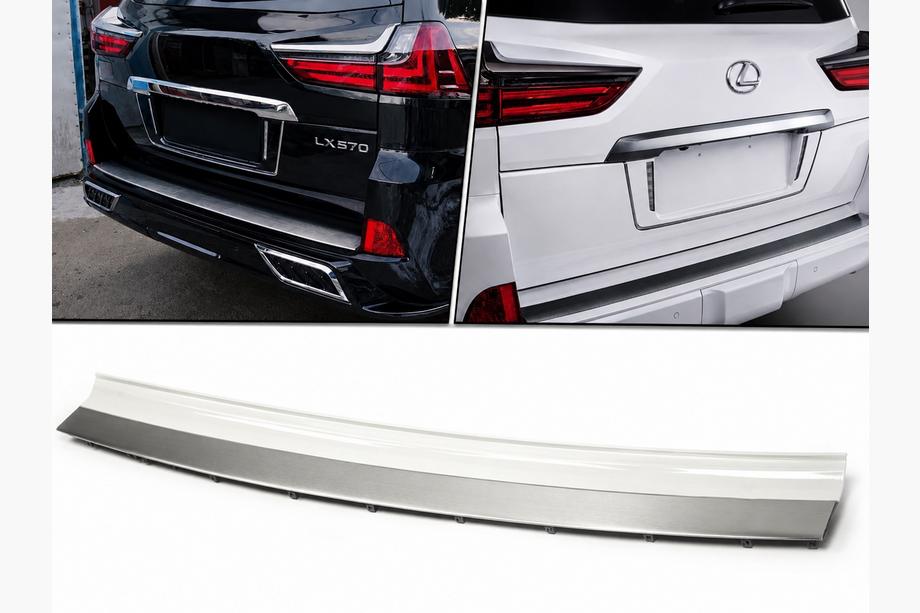 Lexus LX570/450d 2008–2022 Inlägg till bakre stötfångare med krom (2016+) Image