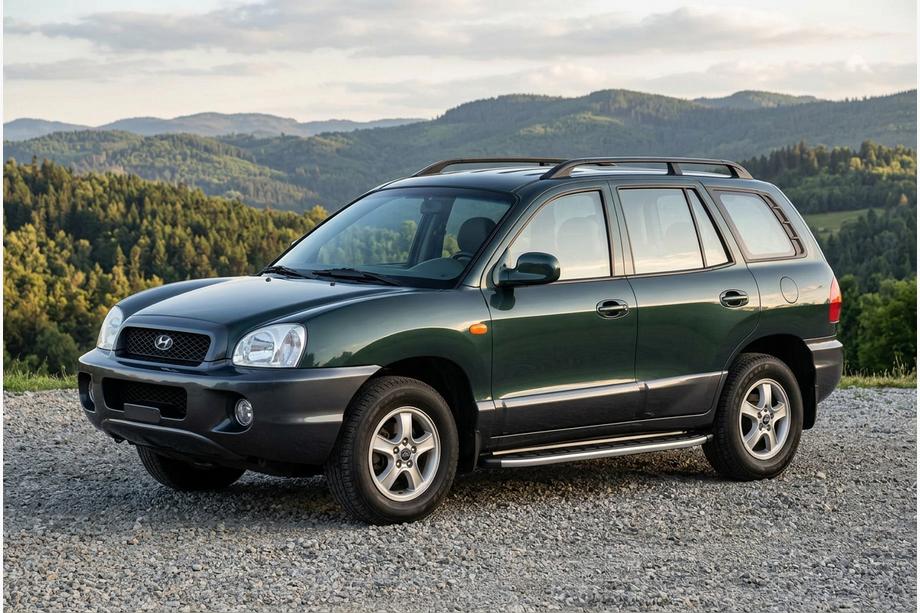 Hyundai Santa Fe 1 2000–2006 Sidosteg Fullmond (2 st, aluminium) Image