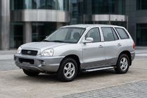 Hyundai Santa Fe 1 2000–2006 Sidosteg Allmond Grey (2 st, aluminium) foto 1