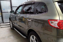 Hyundai Santa Fe 2 2006–2012 Sidosteg Fullmond (2 st, aluminium) foto 2