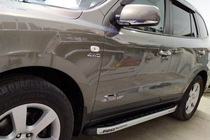Hyundai Santa Fe 2 2006–2012 Sidosteg Fullmond (2 st, aluminium) foto 9