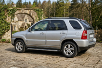 Kia Sportage 2004–2010 Sidosteg Fullmond (2 st, aluminium) foto 1